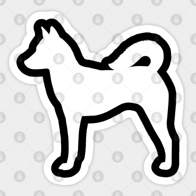 Canaan Dog Silhouette Sticker by Coffee Squirrel